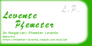 levente pfemeter business card